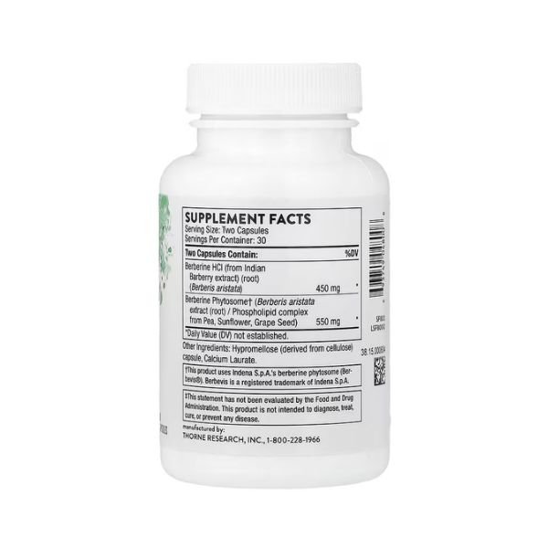 Thorne Berberine 200mg 60 Capsules Price in Pakistan thumbnail 2