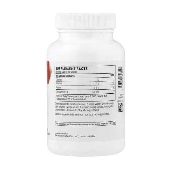 Thorne CoQ10 100 mg, 60 Gelcaps Price in Pakistan thumbnail 2