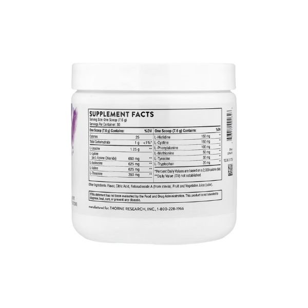 Thorne Amino Complex Berry Flavored Amino Acids Net Wt. 8 Oz (228g) In Pakistan thumbnail 2