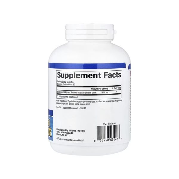 Natural Factors WellBetX Berberine 500mg 120 Capsules in Pakistan thumbnail 2