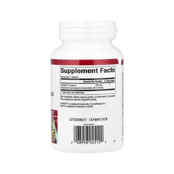 Natural Factors CranRich Cranberry Concentrate 500mg, 180 Capsules in Pakistan thumbnail 4