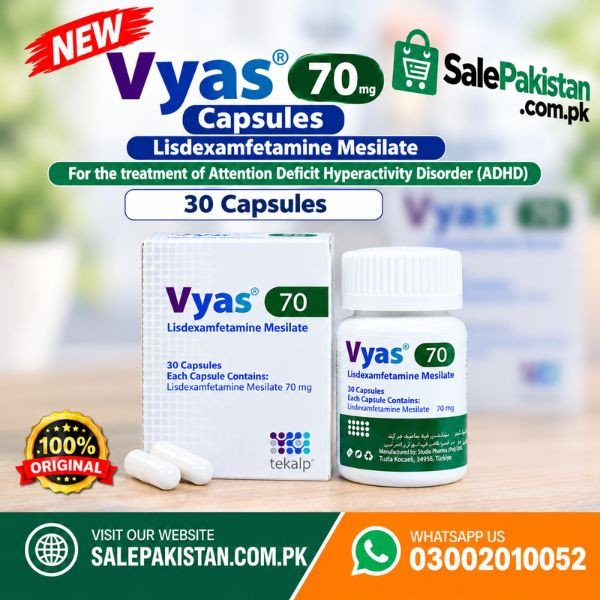 Vyas 70 mg Capsules – Lisdexamfetamine Mesilate In Pakistan