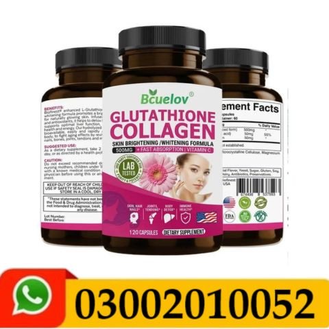 Bcuelov Glutathione + Collagen Capsules 120 Count in Pakistan