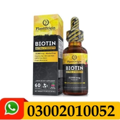 Extra-Strength 15000 mcg Biotin Liquid Vitamin Drops In Pakistan